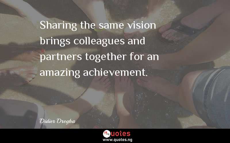 Sharing the same vision brings colleagues and partners together for an amazing achievement.